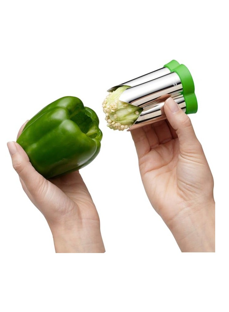 شيف إن أداة إزالة اللب من الفلفل من Chef’n QuickCore – أداة سهلة لإزالة البذور من الفلفل والخضروات - Image 3