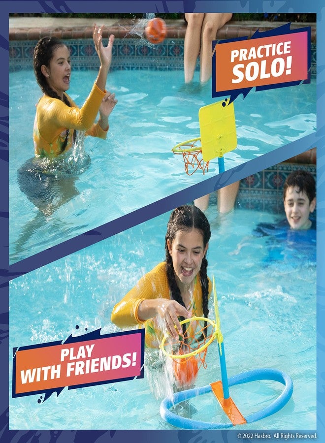 WowWee Nerf Super Soaker Dunk It Pool Basketball - in-Pool and Pool-Side Hoop with Unsinkable Ball - Summer Pool Toys - Image 3
