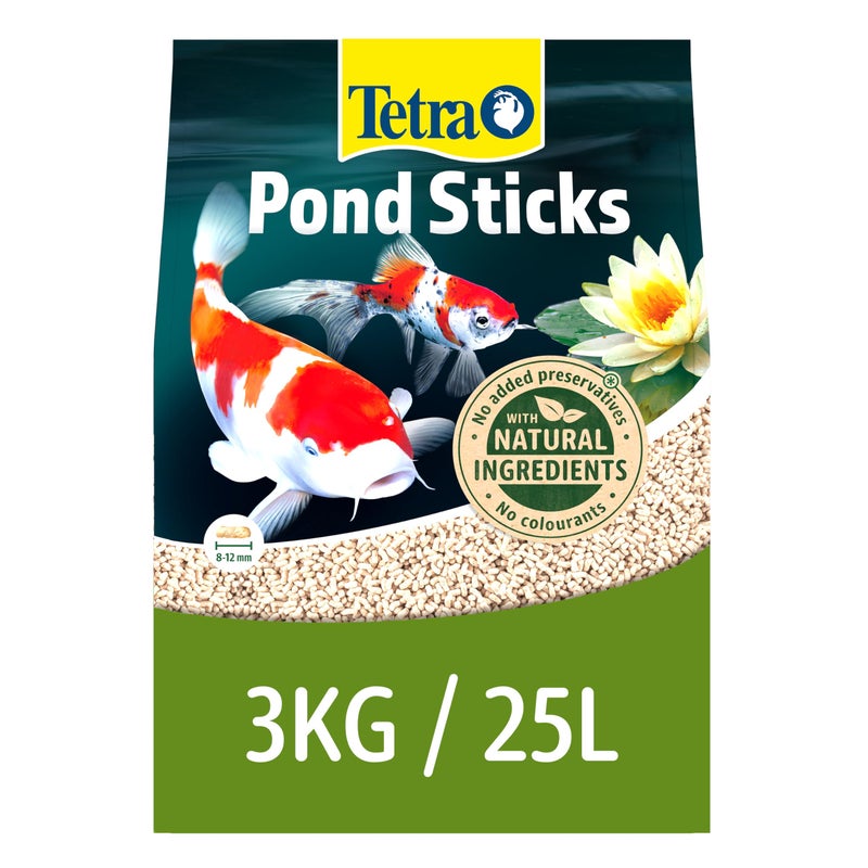 تترا Tetra Pond Fish Food Sticks 3kg - biologically balanced for pond fish - Image 1