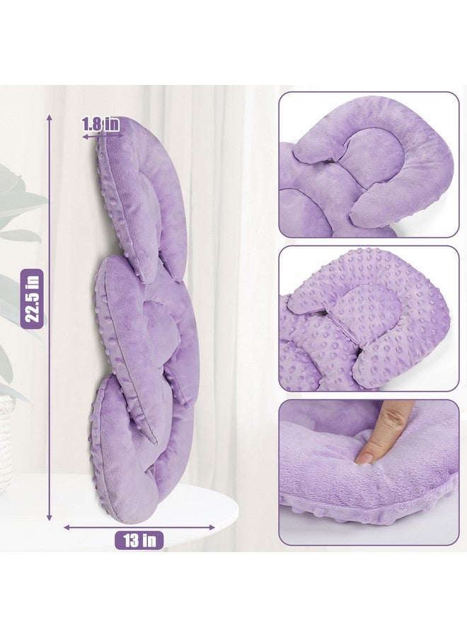 GFU Infant Car Seat Insert Head and Body Support, GFU Reversible Newborn Insert for Carseat with Strap Pads, Soft Stroller Cushion Pillow Insert for Boys and Girls, Fits for Stroller, Swing, Purple - Image 5