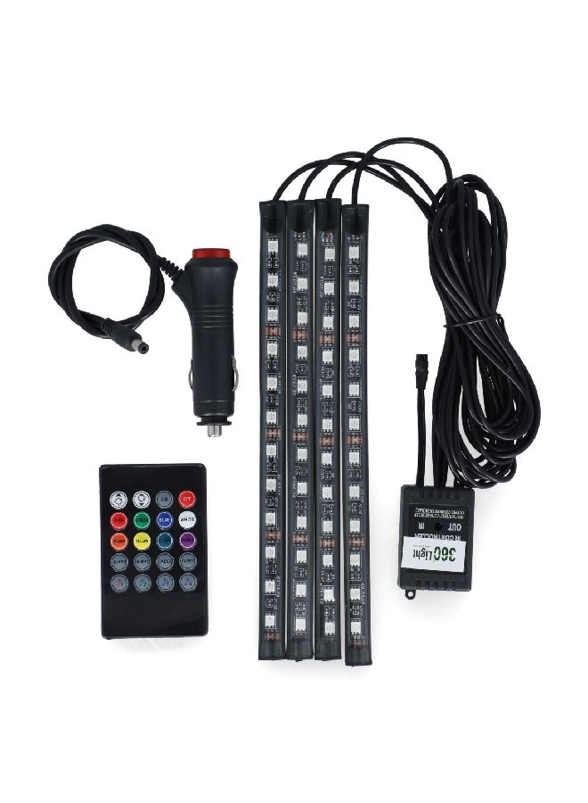 Conpex Durable LED Decorative Atmosphere Strip Light for Car Interior Black 24 cm RGB24CM-1-4RF - Image 4