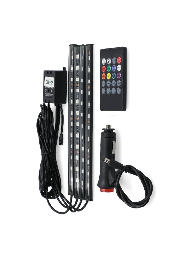 Conpex Durable LED Decorative Atmosphere Strip Light for Car Interior Black 24 cm RGB24CM-1-4RF - Image 3