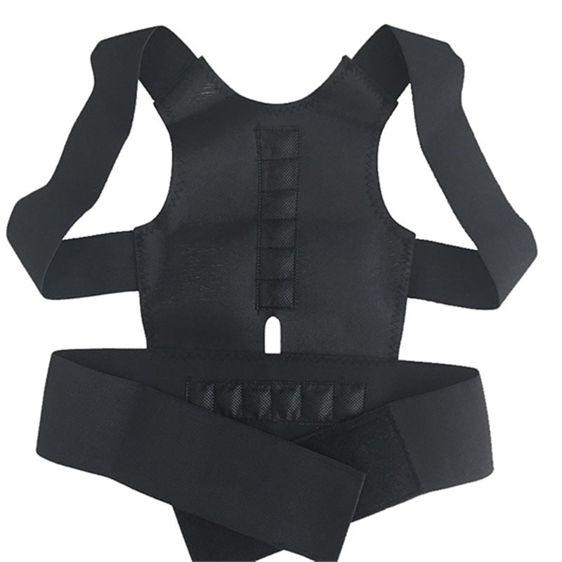 Generic Adult back adjustment support with magnet fixed men and women children invisible wear breathable comfortable close-fitting Black 