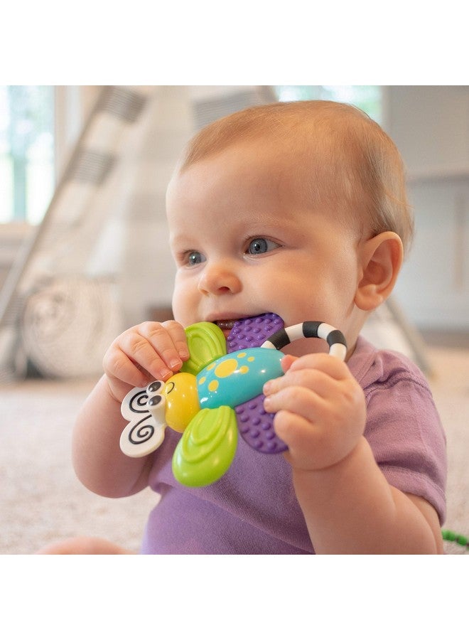 Sassy Flutterby Teether | Water-Filled Teether Soothes Gums | Variety of Textures Massage Gums | For Ages 3 Months and Up (80106) - Image 1