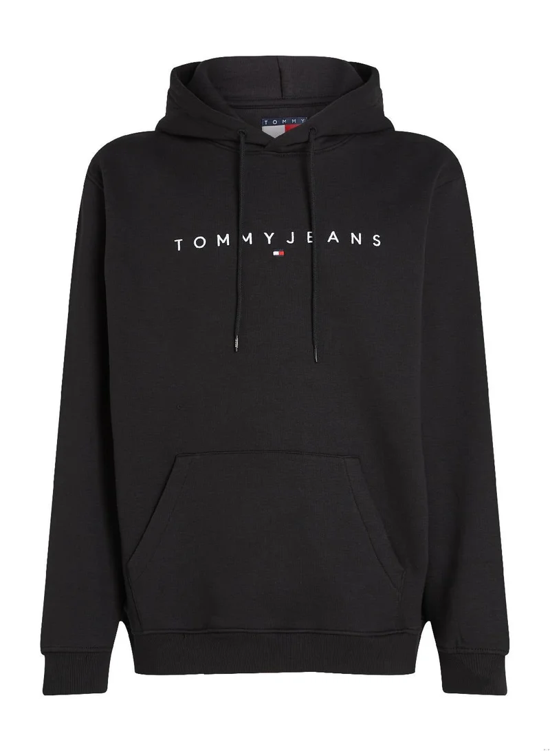 TOMMY JEANS Linear Logo Embroidery Kangaroo Pocket Hoody