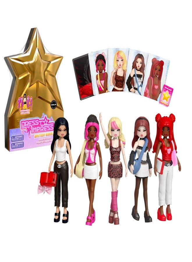 PhatMojo Dress to Impress - Mystery Models - Superstar 5-Pack -Series 1 - Star Storage Case -Small Dolls - Blind Box Collectible Set - Includes DLC Code - Officially Licensed Toys - Image 1