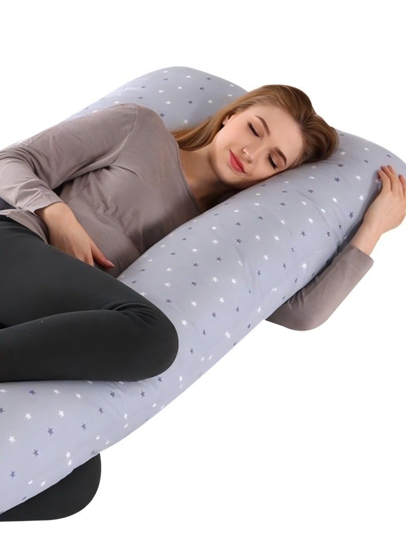 EHOME Pregnancy Pillow, U-Shape Maternity Pillow with Removable Cover, Full Body Pillow for Pregnant Women, 70*130cm - Image 3