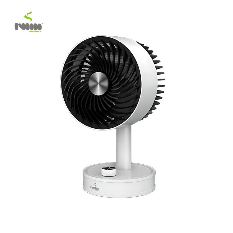 Desktop mini fan, quiet with strong airflow, suitable for dorm rooms and students; USB-powered, portable.