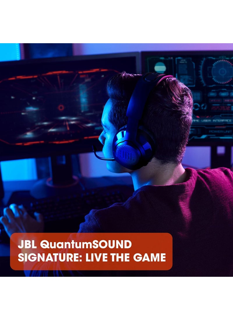 JBL Quantum 350 Wireless  Wireless PC gaming headset with detachable boom mic 22hour battery life speed charge and powerplay Optimized for PC compatible with multiple platforms Black