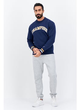Champion Men Sportswear Fit Long Sleeve Outdoor Sweatshirt, Navy  - Image 4