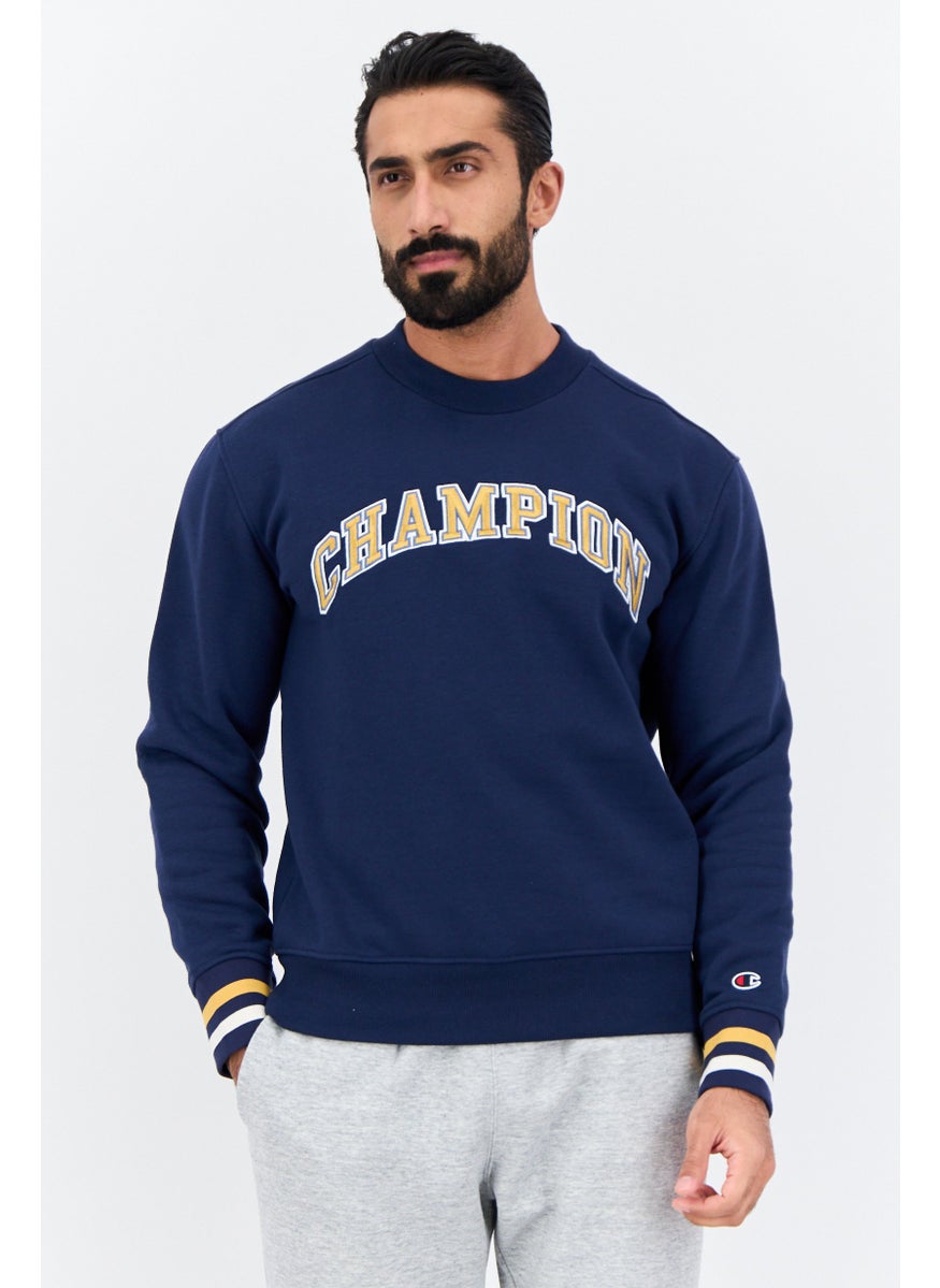 Champion Men Sportswear Fit Long Sleeve Outdoor Sweatshirt, Navy  - Image 1