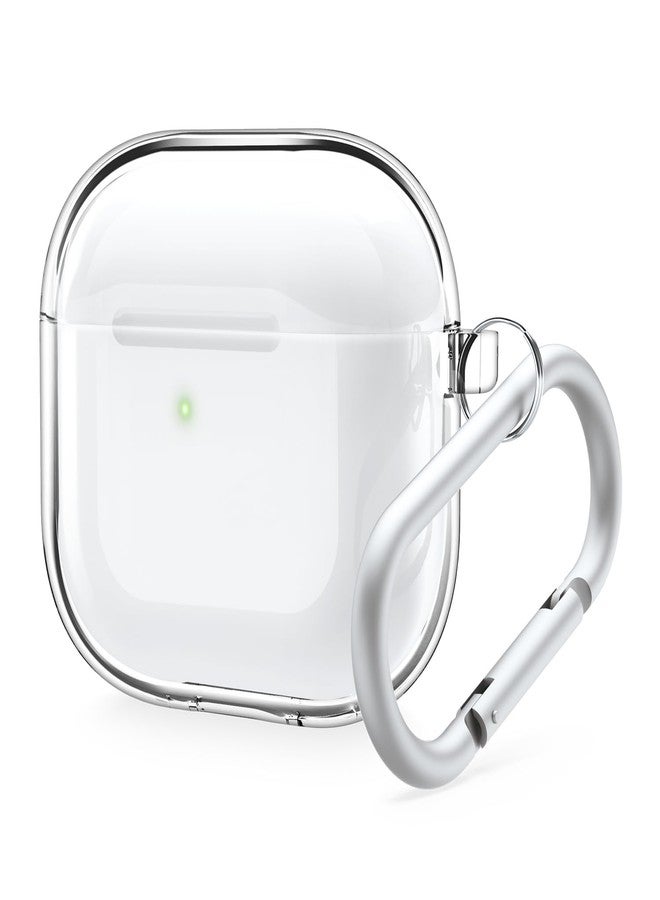 elago Clear Case for AirPods 4 - Compatible with AirPods 4th Gen, Carabiner Included, Reduced Yellowing, Wireless Charging, Shock Resistant, Full Protection (Transparent) - Image 1