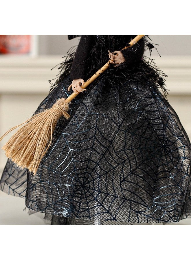 إسكدنيا ال شجرة مكنسة الساحرة نجمة علوية تنورة صلصة خضراء دمية ساحرة جميع القديسين شجرة زخارف زينة الدعائم-اللون: أخضر - Image 4