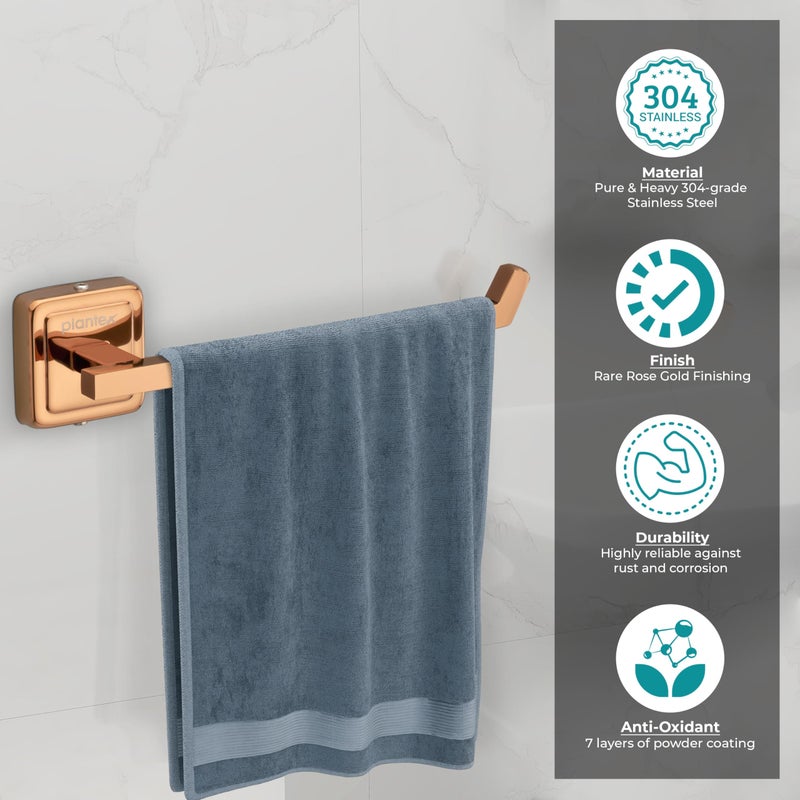 Plantex 304 Grade Stainless Steel Towel Ring for Wash Basin/Napkin Hanger for Bathroom/Towel Hanger/Towel Holder/Bathroom Accessories - Decan (Rose Gold) - Image 4