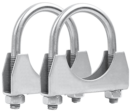PALOZO 175 Universal UBolt Muffler Clamp Stainless Steel Exhaust Hanger 134 inch Exhaust U Clamp Pack of 2 - Image 1