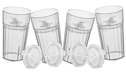 Reflo Smart Cup Clear 4Pack Open Training Cup Toddler Cup No Suction 6oz 360 ControlFlow USA MADE Premium HighImpact Plastic