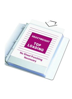 C-Line Top Loading Heavyweight Poly Sheet Protectors Nonglare 8.5 X 11 Inches 100 Per Box (62028)  - Image 3