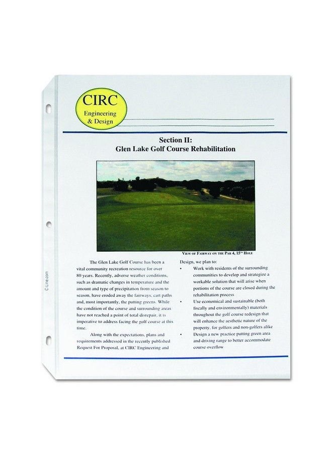 C-Line - Top Loading Heavyweight Poly Sheet Protectors Nonglare 8.5 X 11 Inches 100 Per Box (62028) - Image 1