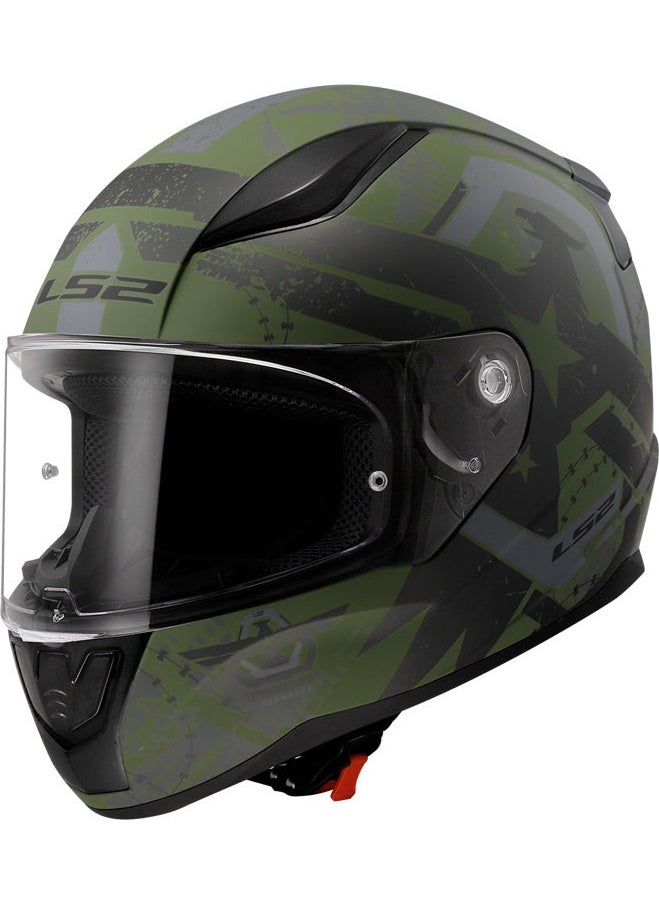 LS2 - Rapid 2 Thunder Birds Matte Green-Black-Grey Helmet - Image 1