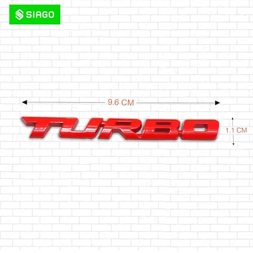 SIAGO SIA284 Premium Turbo Metal Car Sticker - Durable & Stylish Auto Emblem for Vehicles - Customizable Designs - Easy Installation - Weather-Resistant & Long-Lasting - Image 2