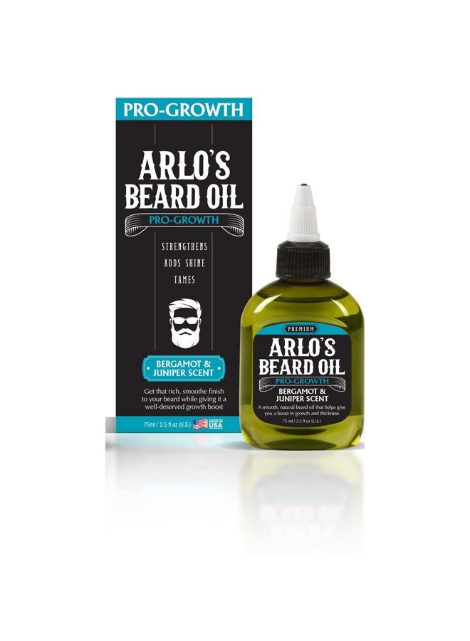 Arlo's Pro Growth Beard Oil - Bergamot Juniper 2.5 oz. - Promotes Beard Hair Growth - Image 5