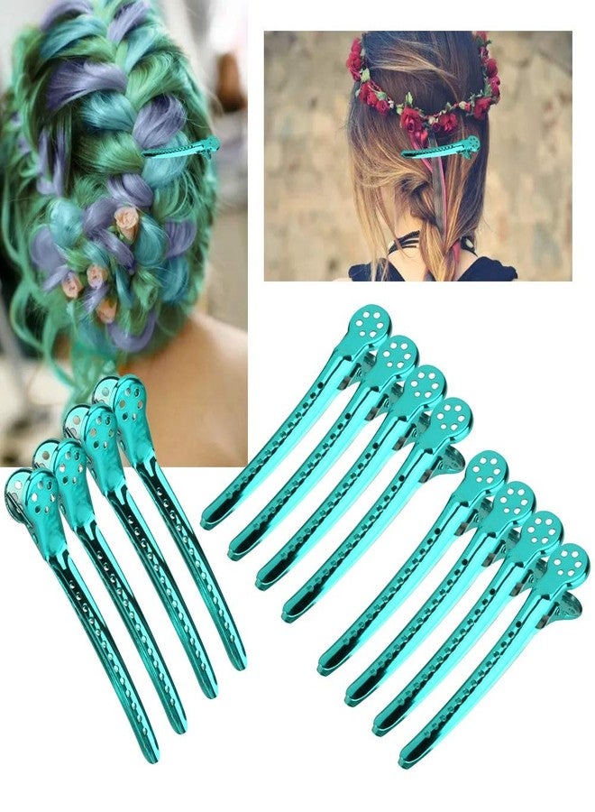 ANGGREK Hair Styling Clips, ANGGREK 12pcs/Box Hair Styling Clips Hairdressing Salon Sectioning Hairpins Duck Billed Hair Cutting Clips for Thick and Thin Hair Salon Styling 6 Colors(green) - Image 5