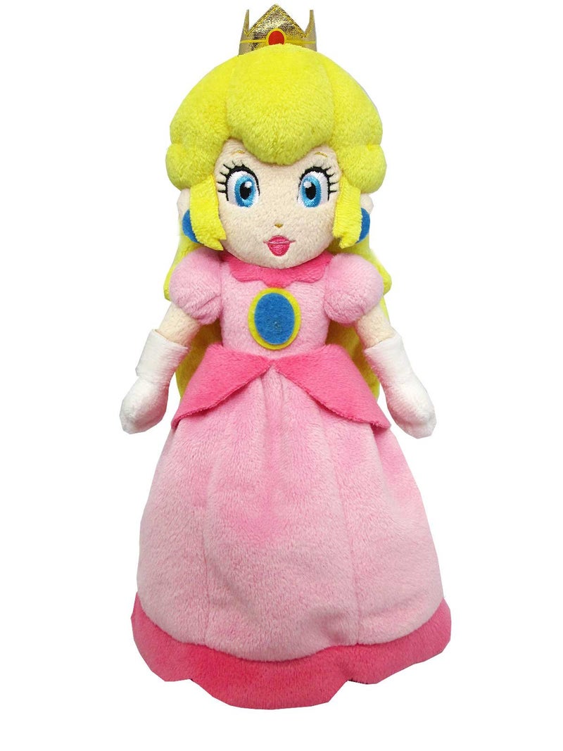Little Buddy Super Mario All Star Collection 1418 Peach Stuffed Plush, 10",Multicolor - Image 1