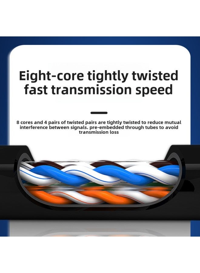 8-core Finished Network Cable Jumper Router Cat 6 Six Gigabit Network Cable RJ45 Computer High-speed Broadband Network Cable-Color:Gray White Standard Oxygen-free Copper-Line Length:30m  - Image 4