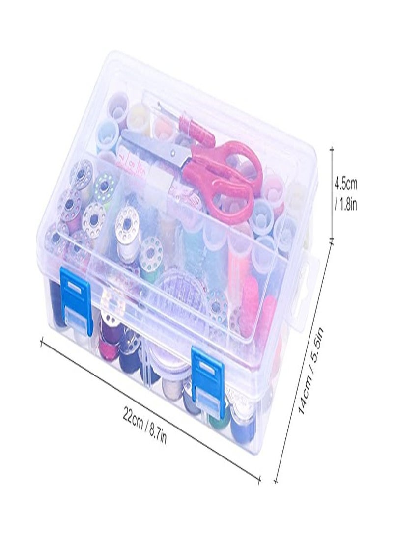 Goolsky 32 Thread Bobbins and 32 Thread Spools Sewing Accessories Supplies Kit with Measuring Tape Sewing Needles Storage Case (Mixed Colors) - Image 2