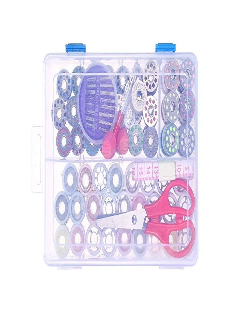 Goolsky 32 Thread Bobbins and 32 Thread Spools Sewing Accessories Supplies Kit with Measuring Tape Sewing Needles Storage Case (Mixed Colors) - Image 4