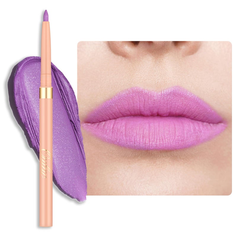 Oulac Light Purple Lipliner Pencil, 2in1 Retractable Makup Crayon for Lip Liner and Eye Liner, Highly Pigmented, Smooth, Long Lasting and Waterproof Formula, Vegan Beauty, 09 Sweet Taro - Image 1