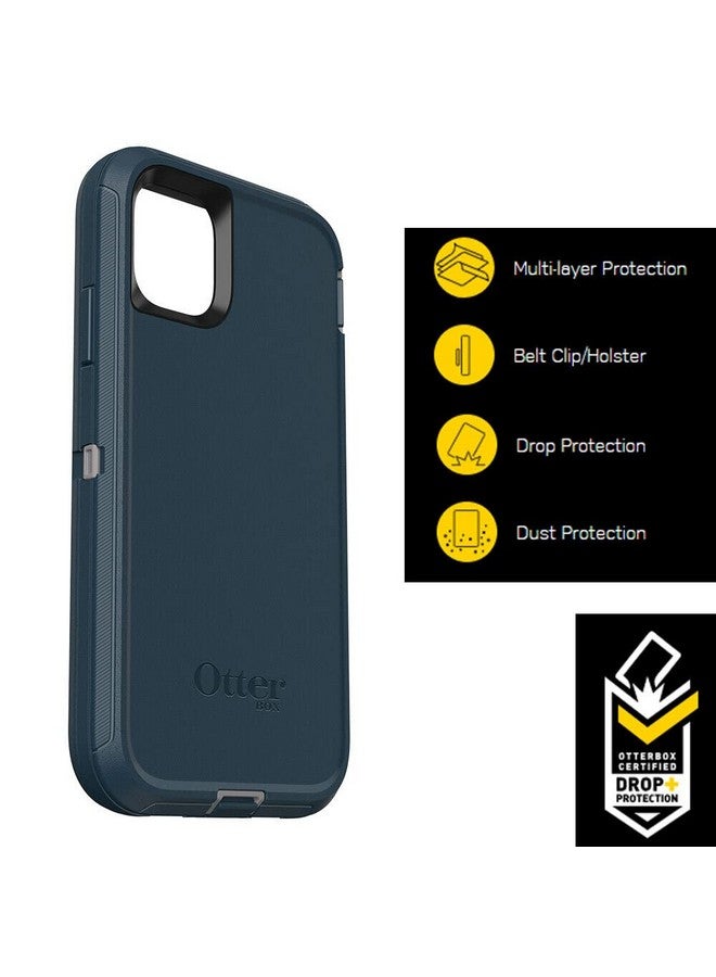 أوتربوكس جراب OtterBox Defender Series لهاتف iPhone 11 - Gone Fishin (للطقس الرطب/أزرق ماجوليكا)، متين وقوي، مع حماية للمنافذ، يتضمن حامل بمشبك الحافظة - Image 2