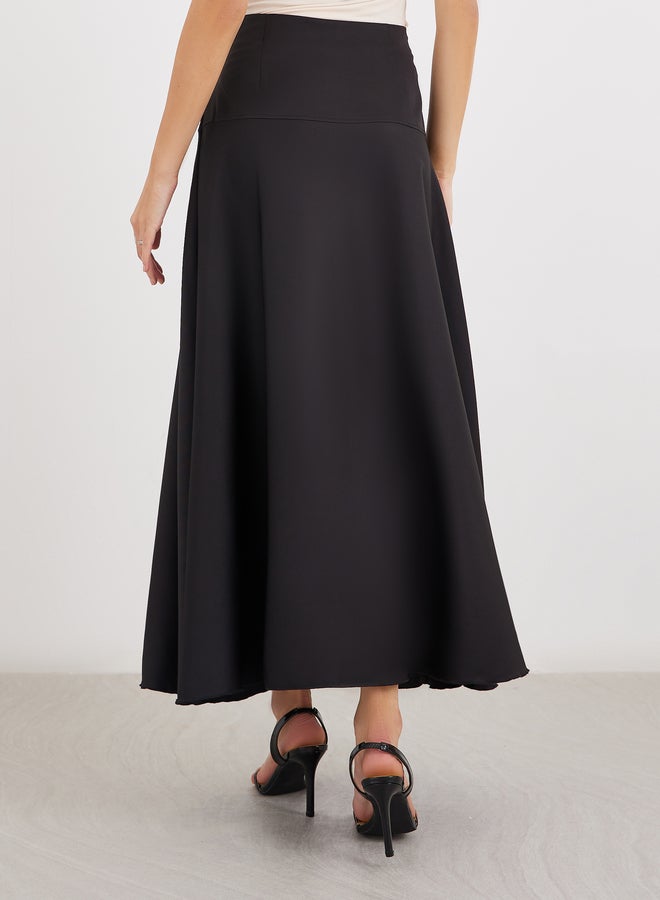 ستايلي تنورة ماكسي ستايلي سادة بتفاصيل أزرار - Image 4