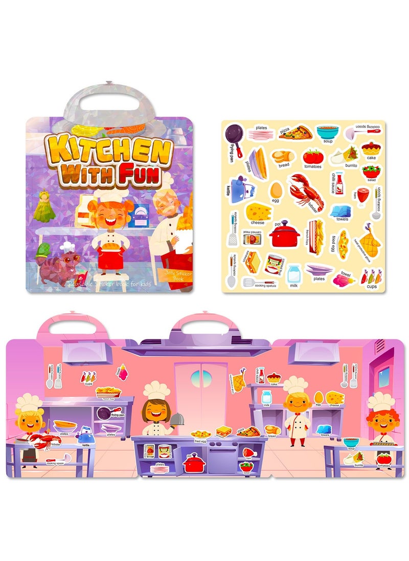 Beauenty - DIY Stickers Books for Kids Creative Toys Using High Quality Jelly Glue Material Non-Toxic  Harmless Can Be Repeated Paste Easy to Carry Suitable for Creativity and Games - Image 1