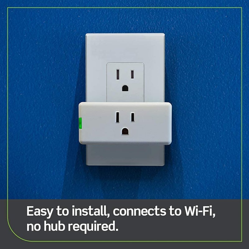 Leviton مقبس ديكورا الذكي، واي فاي الجيل الثاني، يعمل مع ماتر، أليكسا، مساعد جوجل، آبل هوم/سيري ورفاق بدون أسلاك لأي مخرج متصل، D215P-1RW، أبيض - Image 3