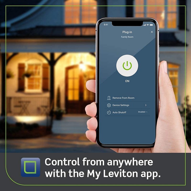Leviton مقبس ديكورا الذكي، واي فاي الجيل الثاني، يعمل مع ماتر، أليكسا، مساعد جوجل، آبل هوم/سيري ورفاق بدون أسلاك لأي مخرج متصل، D215P-1RW، أبيض - Image 4