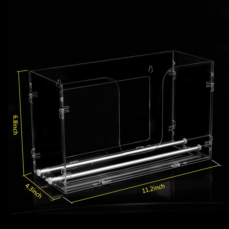 Evron Evron Paper Towel Dispenser Countertop & Wall Mount Clear One-Hand Pull C Fold Z Fold Trifold and Multifold Paper Towel Holder (Simple Snap-on Assemble Before Use) - Image 5