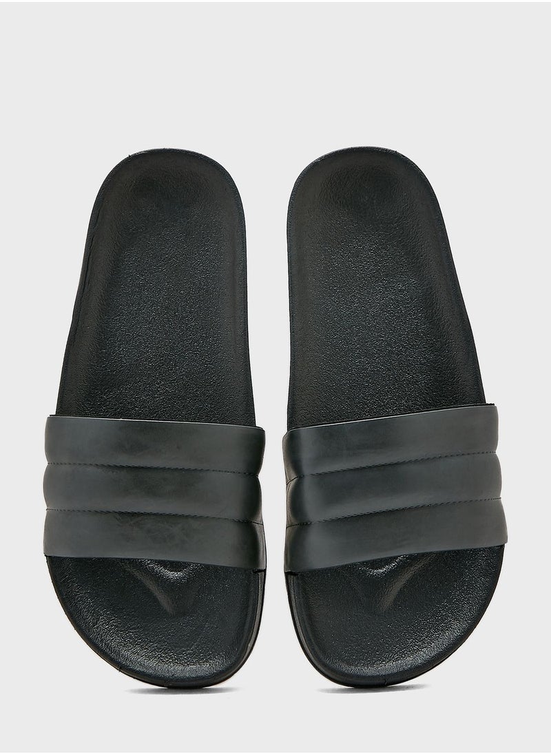 Ginger - Striped Strap Slides - Image 1