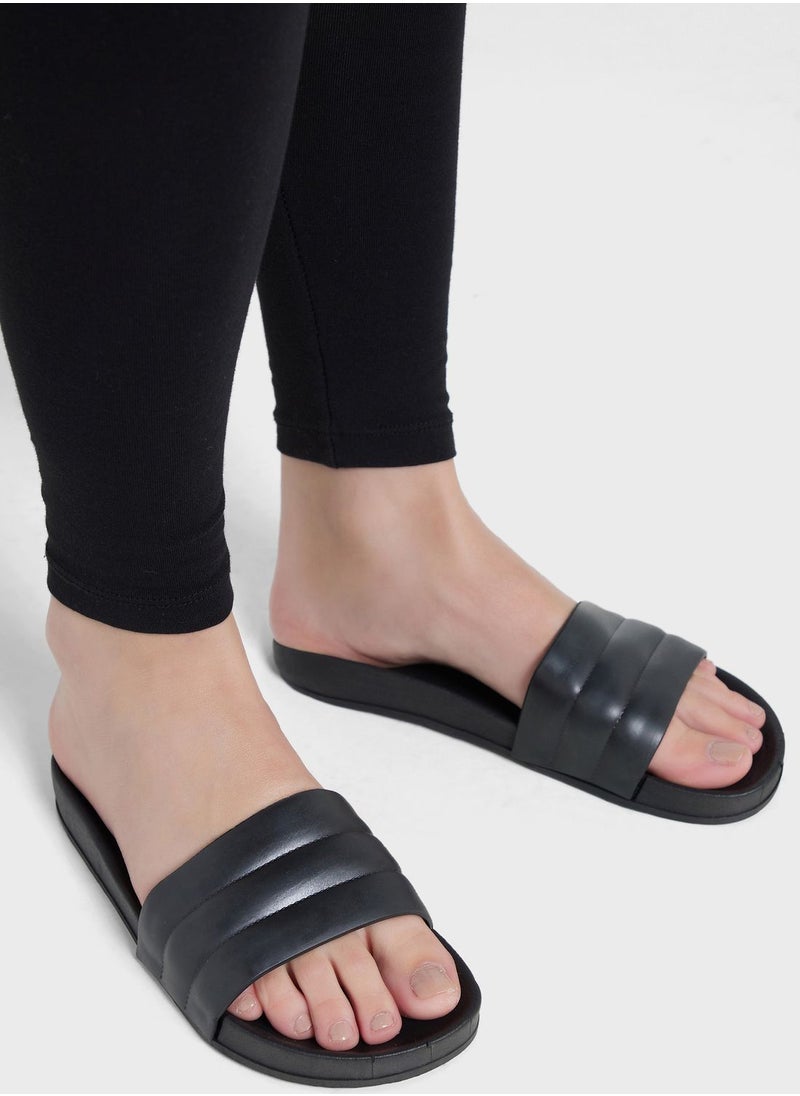 Ginger - Striped Strap Slides - Image 1