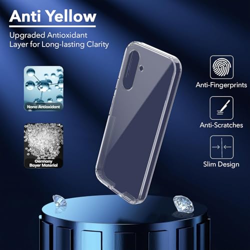 Jkobi Lifetime Anti-Yellow Clear Back Cover Case for Samsung Galaxy A26 5G (Sleek Hard Crystal | Shockproof and Camera Protection) - Image 5