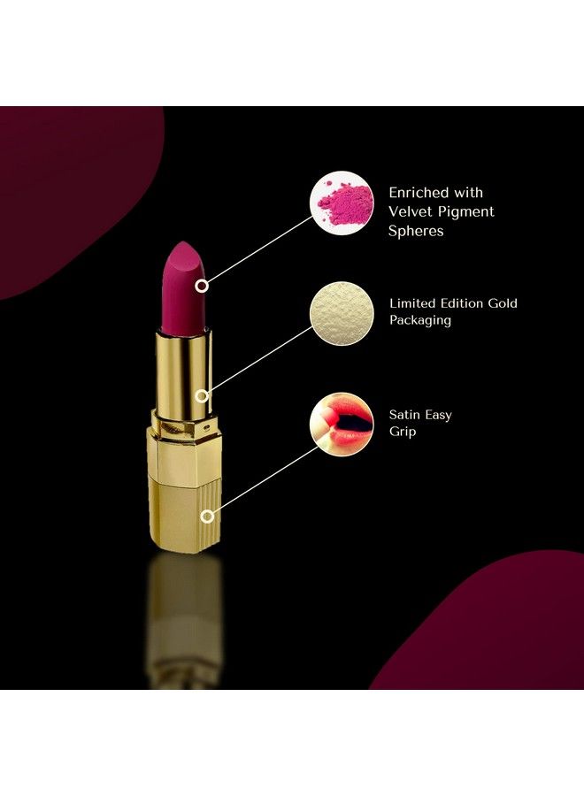 krayons Desire Matte Lipstick Highly Pigmented Longlasting 3.5G (Pink Mulberry) - Image 5