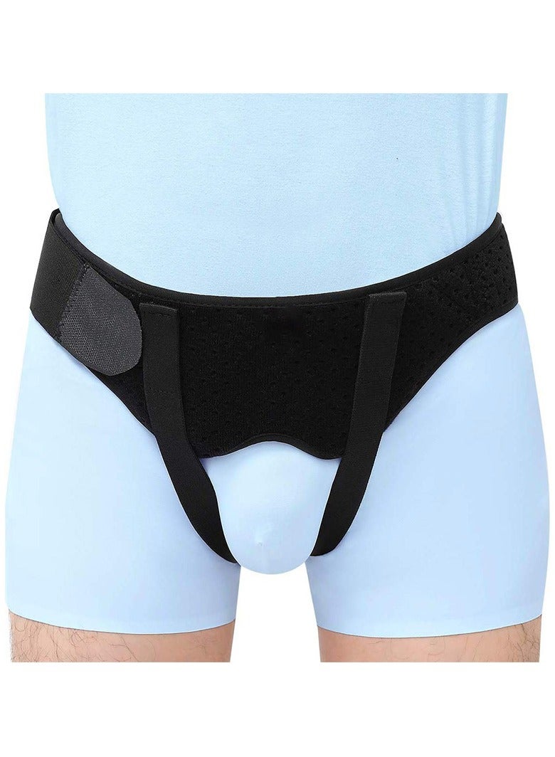 حزام فتق داعم للفتق الرياضي الأربي الفردي المزدوج 2 وسادات ضغط قابلة للإزالة وأشرطة الفخذ القابلة للتعديل - Image 1