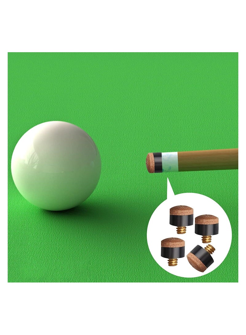Generic Screw on Billiard Cue Tips, 12 mm/13 mm Hard Leather Billiard Pool Cue Stick Tips Replacement Kit with Storage Box, for Pool Cues and Snooker (30Pcs - Brown) - Image 2