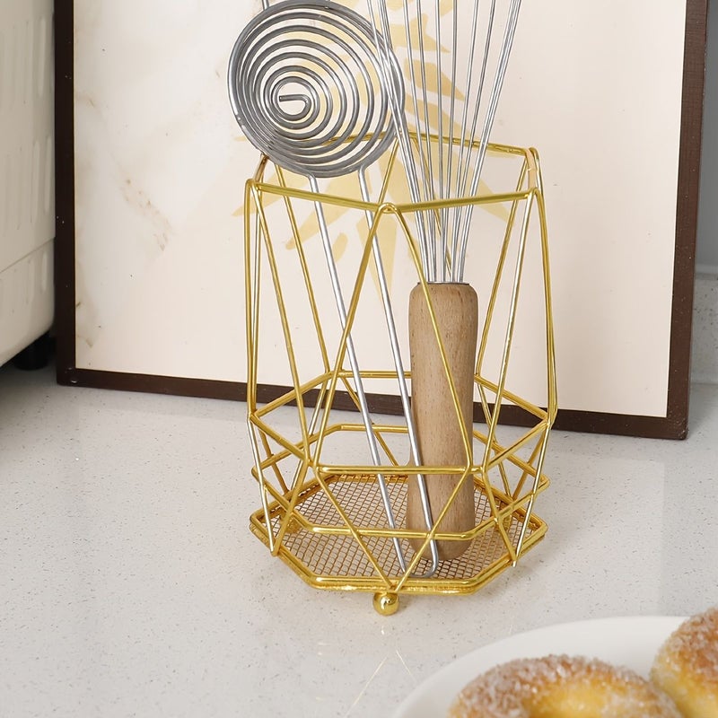 1pc 1 Style Kitchen Chopstick Spoon Fork Storage And Drain Rack Utensil Holder Coffee Capsule Organizer Stationery Pen Holder Makeup Brush Organizer Desktop Storage Home Kitchen Accessory Black - Image 4