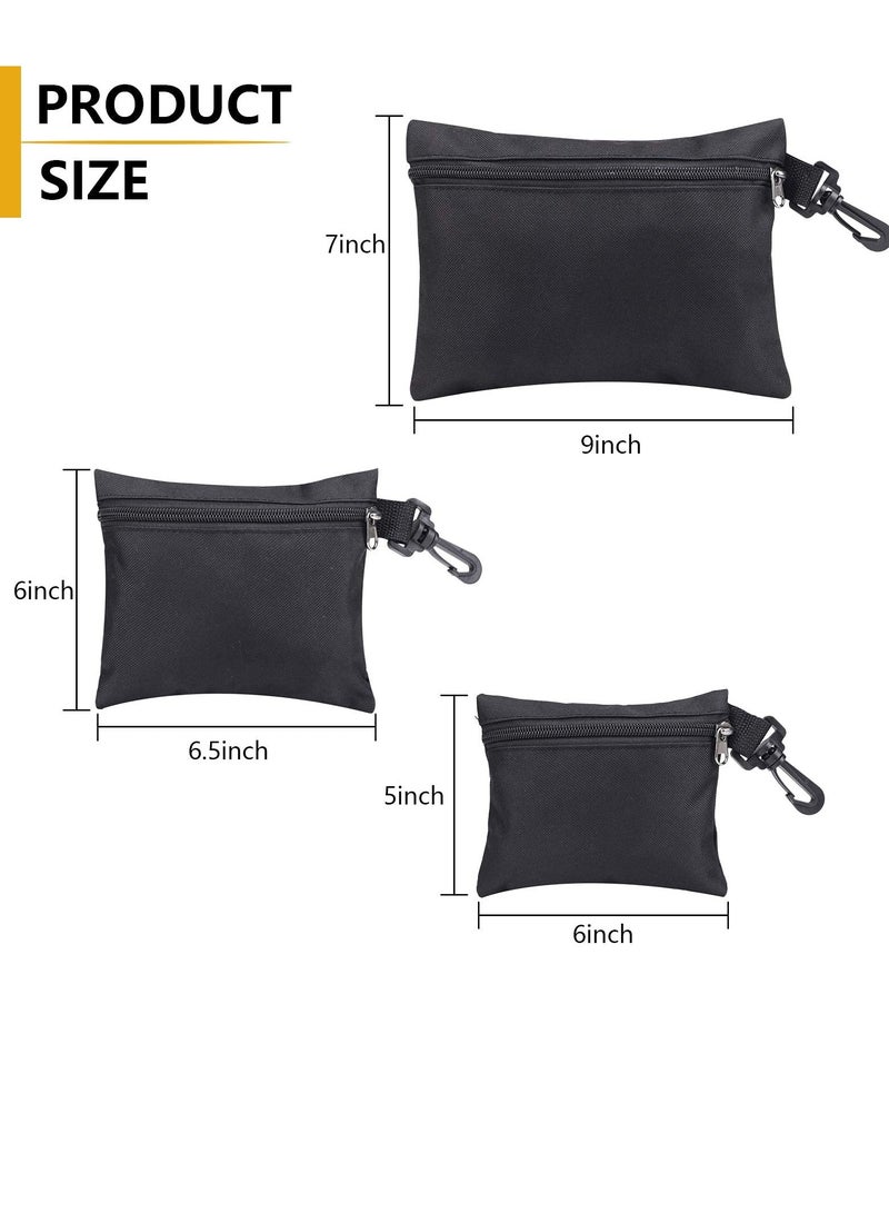 حقيبة قماش، منظم أدوات للأجزاء الصغيرة مع مشبك، حقيبة أدوات صغيرة بسحاب، منظم تخزين متعدد الاستخدامات، حقيبة أدوات للسيارات والدراجات النارية للرجال (عبوة 3) - Image 3