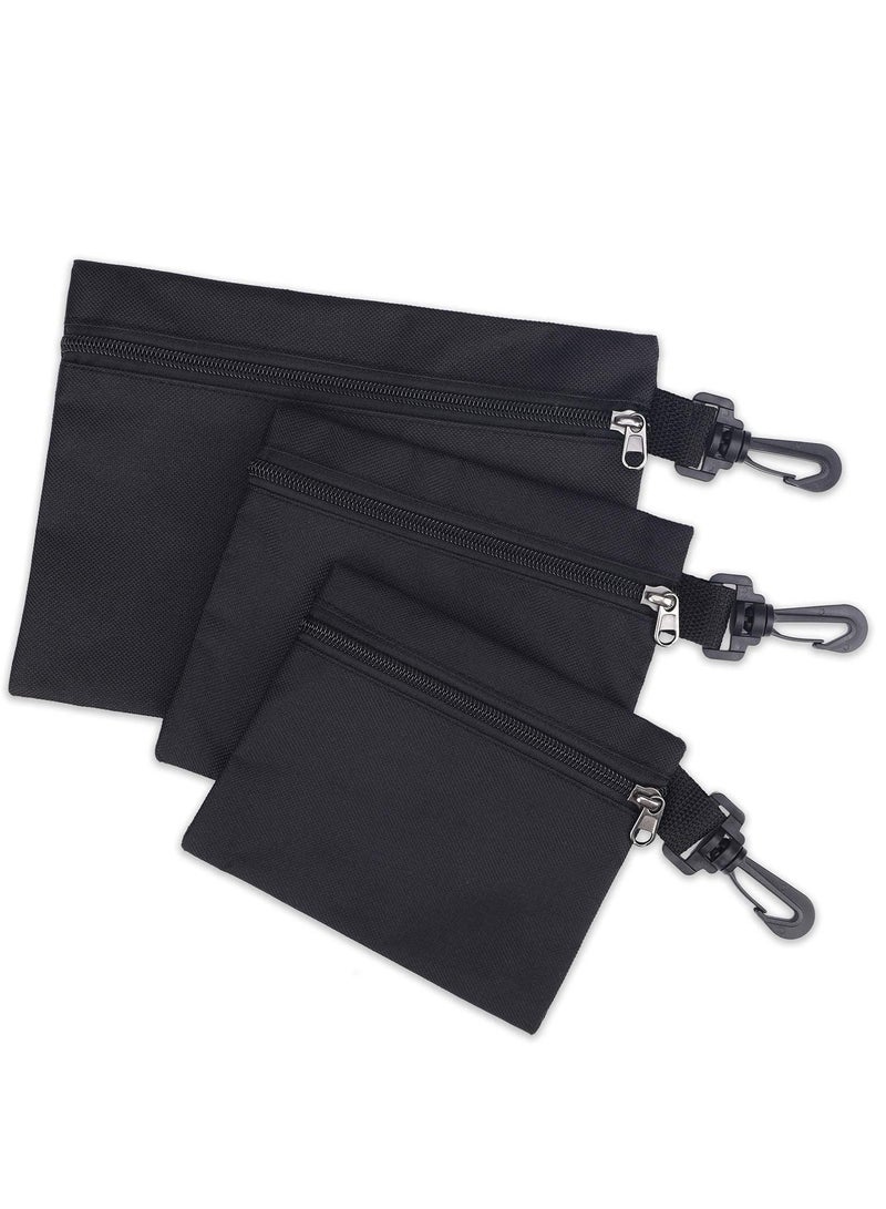 حقيبة قماش، منظم أدوات للأجزاء الصغيرة مع مشبك، حقيبة أدوات صغيرة بسحاب، منظم تخزين متعدد الاستخدامات، حقيبة أدوات للسيارات والدراجات النارية للرجال (عبوة 3) - Image 1