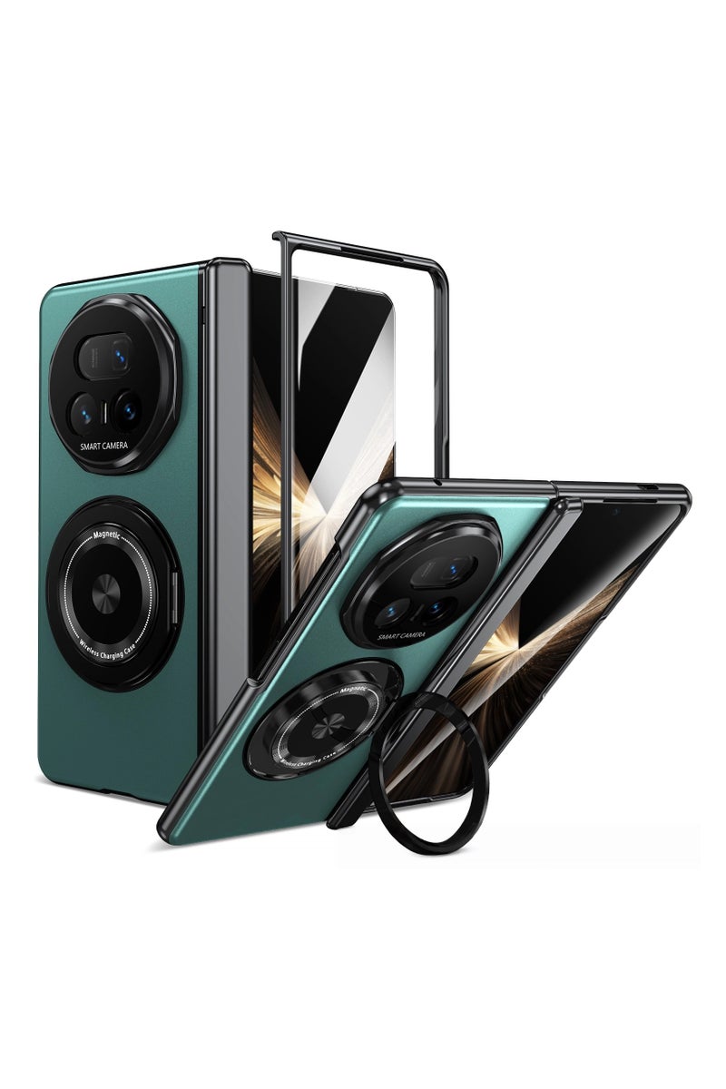 general Suitable for Honor Magic V5 Magnetic Rotating Stand Phone Case Shockproof Full Coverage Protective Case Strong Magnetic Adhesion Multi-angle Support Shell