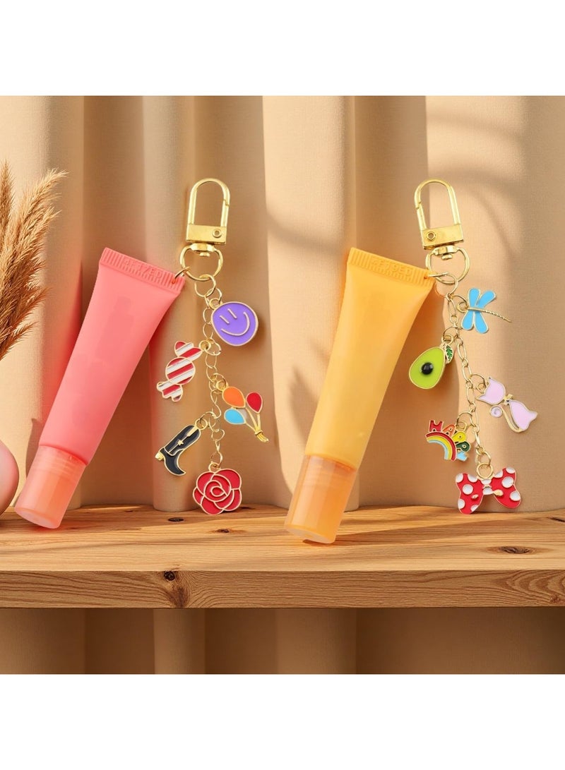 general Keychain making kit with cute charms and beads DIY The keychain kit accessories are suitable for daily use or as small gifts - Image 3