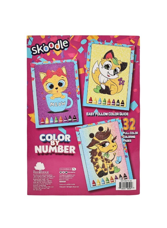 SKOODLE Color by Number With Crayons | Learn Number Recognition & Color Matching | Educational Activity For Kids | Age 3+ - Image 2