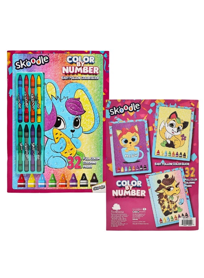 SKOODLE Color by Number With Crayons | Learn Number Recognition & Color Matching | Educational Activity For Kids | Age 3+ - Image 3